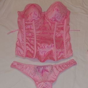 Vs corset and panty set